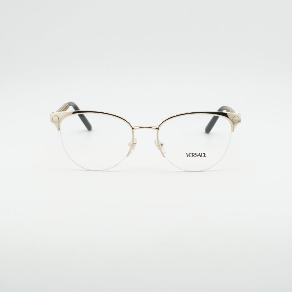 Versace VE1297 1002 Eyeglasses Gold 53mm Cat Eye Frame - Picture 3 of 11